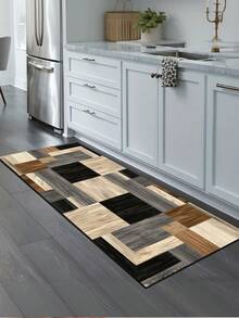 1件装现代几何拼接图案厨房地垫，简约北欧风格厨房地毯，吸油防油厨房地垫，派对聚会家居装饰地毯，可水洗室内入口门垫，防滑厨房装饰地毯，易于清洁的入口迎宾垫，适用于客厅、餐厅、厨房、水槽区、室内入口，适合派对、节日、聚会、礼品、宴会等场合，地毯、门垫、厨房地垫、区域地毯、厨房用品、厨房装饰、厨房垫、厨房地垫、厨房套装、泡沫垫 - 彩色 - 查看 6