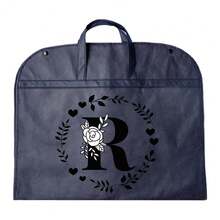 1个防尘衣物袋，防水衣物保护套，时尚26字母印花衣柜收纳袋，悬挂式衣橱整理袋，适合返校季、情人节和生日送给男友/女友的礼物 - 藍色 - 查看 19