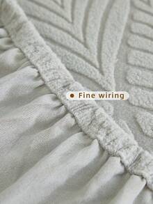 1pc Leaf Pattern Universal Elastic Sofa Cover Anti Slip Furniture Protective Cover | Machine Washable | Pet Friendly | Suitable For L-Shaped, Single Sofa, Double Sofa, Triple Sofa, Quadruple Sofa - Light Grey - View 8