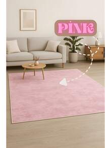 SẢN XUẤT TẠI THỔ NHĨ KỲ Thảm Thổ Nhĩ Kỳ In Kỹ Thuật Số Inci – Mềm mại, Thảm Có Thể Giặt Được Với Mặt Sau Bằng Nỉ Chống Trượt – Thảm Trang Trí Hiện Đại, Thích Hợp Cho Phòng Khách, Phòng Ngủ, Hành Lang Hoặc Lối Vào – Có 7 Kích Cỡ (50*60, 50*80, 60*100, 80*120, 80*150, 80*200, 80*300 Cm). Thiết Kế Khô Nhanh, Thấm Hút Cao, Mềm Mại Và Thoải Mái. Thích Hợp Cho Cả Sử Dụng Trong Nhà Và Ngoài Trời - Màu Hồng baby - Xem 4