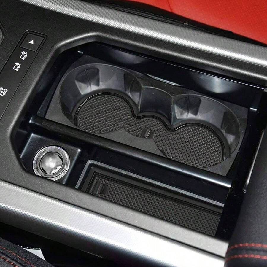 - 8 alfombrillas antipolvo para Range Rover Evoque Accessories 2012 - 2018, consola central de ajuste personalizado, insertos para portavasos de coche, revestimientos interiores para - Negro - - Ver 1