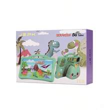 Kids Educational Tablet Learning Computer Android System With Cartoon Protective Case - Roz - Vizualizare 3