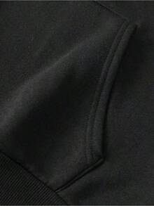 SP5DER 2025 New Simple Long Sleeve, Loose Comfortable Streetwear, Hoodies With  SP5DER Letters And Stars, Simple Fashion,Couple Matching Outfit - 黑色3 - 查看 4
