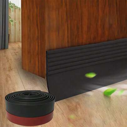 1-Meter 36MM Single-Layer Door Gap And Bottom Sealing Strip, Wooden Door Sliding Window Thermal Insulation Rubber Strip, Glass Door Gap Self-Adhesive Rubber Strip, Insect-Proof, Soundproof, Windproof And Wind-Proof Strip, Suitable For Door Gaps Of 20MM Or Less