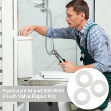 3pcs Toilet Flush Valve Seal, Compatible Rubber Sealing Washer Ring, Universal Replacement Part For Toilet Tank Repair (White) Bathroom Bathroom Accessories Bathroom Tools - White - View 7