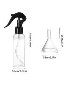 1/3 chai xịt nhỏ 100ml, chai rỗng trong suốt, vòi xịt phun sương mịn, có phễu, kích thước nhỏ gọn tiện dụng khi đi du lịch, dùng đựng chất lỏng, mỹ phẩm, chất tẩy rửa, sản phẩm chăm sóc cá nhân. - Nhiều màu - Xem 6