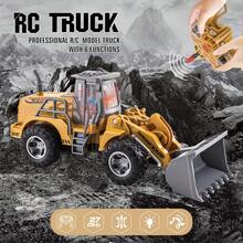 1:30 Scale Remote Control Bulldozer Toy Truck - Children's Engineering Toy Car With Lights, Ideal Tractor Toy For Boys Aged 6-12+, Best Christmas And Birthday Gift For Kids - Multicolor - View 2