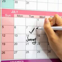 2026 Large Dry Erase Wall Calendar, Dry Erase Wall Planner Set (39.37" X 16.54"), 12 Month Yearly Jan-Dec Annual, Rolled Extra Thick Laminated Wall Calendar With Dry Wipe Pen & Adhesive Mounting Pads - L - View 7