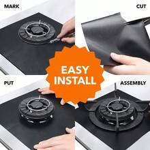 4/6pcs Extra Thick Reusable Gas Range Stovetop Burner Protector Pad Liner Cover - Easy To Clean And Protects Your Kitchen From Messes Wallpaper Wall Paper Wall Stickers Wall Decor Room Decor Wallpaper Stickers Wall Bedroom Decor Kitchen Decor Home Decor