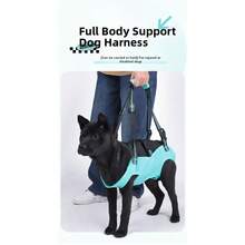1pc Pet Elderly/Disabled Dog Rehabilitation Walking Assist Reflective Harness. Suitable For Elderly Or Disabled Dogs That Need Mobility Assistance. Durable And Adjustable Shoulder Straps Ensure Secure Fit. Helps With Standing, Walking And Climbing Stairs During Recovery. - Multicolor - View 7