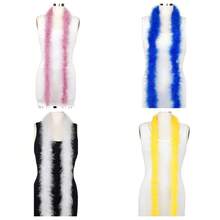 1 Stück bunte künstliche Fellboa 2m Plüschboa für Frauen zum Tanzen, Hochzeit, Party, Halloween, Bühnendekor, Feiertagsparty Kopfschmuck Accessoires, Schal Dekoration, geeignet für Geburtstag, Halloween, Weihnachten, Pferderennen, Teezeremonie, Silvester, Konzert und Heimdekoration, Tanzhochzeit, Bühnenauftritt, Karnevalskostüm und Accessoires, Partyzubehör, ideale Wahl als Geschenk - Verschiedenfarbig - Übersicht 8