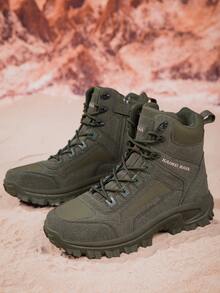 Stylish Winter Mid-Calf Training Boots, Durable Snow Boots, Waterproof Outdoor Hiking Travel Sports Shoes