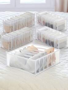 1/3/5 Pcs Lingerie Organizer Boxes, Foldable Underwear Storage Dividers, Closet Bra Drawer Organizer