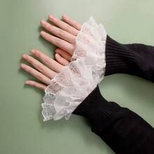 1 chiếc tay áo ren nhiều lớp Lolita dành cho nữ, thích hợp cho biểu diễn tại học viện, khiêu vũ, che cánh tay, tay áo - 1 đôi - Xem 3