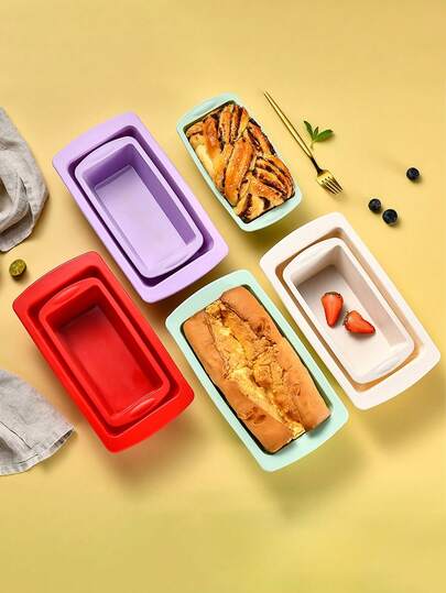 6个/4个/3个/1个迷你硅胶面包模具，不粘烘焙模具，适用于烘焙面包、蛋糕、肉饼，耐温4-230°C，可用于烤箱、微波炉、空气炸锅、冰箱和冷冻室，硅胶蛋糕模具