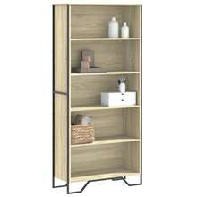 Libreria Larryhot Sonoma Oak 80x31x169 cm Legno ingegnerizzato, resistente e durevole, facile da montare, stile decorativo, adattA, Per riporre soprammobili, statuette, libri, piccoli oggetti, ecc. - Castano - Visualizzare 1