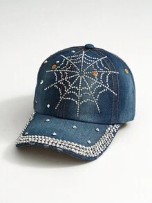 Sombrero de sol de moda para comercio transfronterizo, estilo deportivo hip hop con decoración de letras con tachuelas, adecuado para senderismo, camping, fiestas