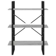 Libreria Larryhot Sonoma grigia 80x30x105 cm Legno ingegnerizzato, resistente e durevole, facile da montare, stile decorativo, adattA, Per riporre soprammobili, statuette, libri, piccoli oggetti, ecc. - Grigio - Visualizzare 5