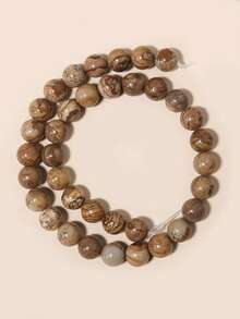 Cuentas de piedras naturales, cuentas sueltas de obsidiana, jade birmano, ojo de tigre, redondas y lisas, piedras preciosas de curación de energía para hacer joyas, pulseras y collares DIY