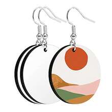 1 Paar personalisierte Bild-Ohrringe, rund/tropfen-/herz-/dreieckförmig, geeignet für Sommer Strand, Deko-Accessoires für Fotografie, personalisierte Acryl-Ohrringe, bohemian-vintage europäischer und amerikanischer Stil Ohrringe, übertrieben modische Ohrringe, Geschenk für Freundin, gravierte Armbänder für beste Freundin, das bedeutungsvollste Geschenk