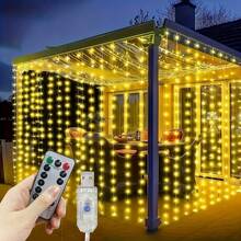 Feiertags-Beleuchtung Dekoration, Hochzeitsdekoration, Party Dekoration, 8-Funktionen Outdoor Lichterkette, Hintergrundwand Dekorationsbeleuchtung, USB Vorhangbeleuchtung, Garten Hänge-Dekorationsbeleuchtung, Halloween Dekoration, Fernbedienung LED Vorhangbeleuchtung, Fairy Lights, Weihnachtsdekoration, Küchen-Beleuchtungsdekoration, Märchenhafte Lichter, Schlafzimmer Vorhangbeleuchtung, DIY Lichter, Erntedankdekoration, Heim-Dekorationsbeleuchtung, Geburtstagsdekoration Lichter, Innenbeleuchtung, Heim-Beleuchtungsdekoration, Innen-Dekoration