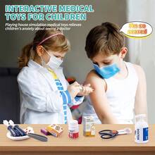 48pcs Kids' Cash Register Toy Set - Pharmacy Clinic Counter, Includes Toy Stethoscope, Play Money, Thermometer, Credit Cards, And Medical Tools. Doctor's Uniform,Perfect For Boys And Girls To Role-Play As Pharmacists And Cashiers. Top Choice For Birthday Gifts And Playtime. - Multicolor - View 8