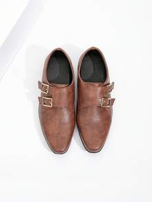 男童棕色时尚尖头经典复古牛津鞋 - 棕色 - 查看 3