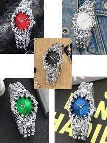 1 Piece Of Men's Appearance Paw Design Fashionable European And American Retro Style Unique Niche Personalized Waterproof Quartz Watch