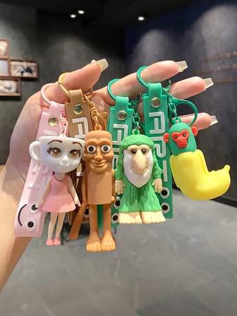 1 st Tralalero Tralala nyckelring - Roliga italienska meme-karaktärer (haj, sneakers, bild på hjärnsönderfall) - Slitstark PVC-täckt berlock med metallisk utsida - Söt skrivbordsdekoration, födelsedags-/julklapp för animefans, internetkulturentusiaster - Nyhet nyckelringstillbehör, presentartikel, skämtdesign, metallisk utsida, julklapp, udda tillbehör, robust nyckelring, samlarobjekt, presentidéer för presentköpare