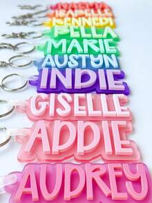 Thẻ tên móc khóa ba lô tùy chỉnh, Móc khóa tên Acrylic cá nhân hóa, Thẻ tên Acrylic tùy chỉnh, Thời trang, Nhiều màu sắc, Dễ thương, Đơn giản, Kawaii, Quà tặng tùy chỉnh độc đáo, Thích hợp làm quà tặng Giáng sinh, Quà tặng ngày lễ tình nhân, Quà tặng sinh nhật tùy chỉnh tự làm, Quà tặng kỷ niệm, Quà tặng cặp đôi, Quà tặng Ngày của Mẹ, Quà tặng đám cưới, Quà tặng phù dâu, Quà tặng tiệc tùng, Quà tặng năm mới, Quà tặng bạn thân - Nhiều màu - Xem 5