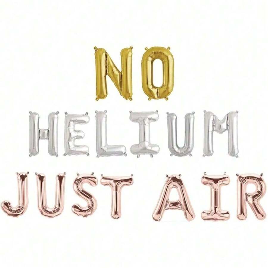 16Letter Balloons - Any Custom Phrase 16" Inch Alphabet & Numbers | Create Your Own Banner | Rose Gold/Gold/Silver/ Hot Pink/Blue/Red/BlackDefault Golden Balloon - Rose Gold - View 1