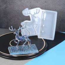 قالب سيليكون لصنع زخرفة ثلاثية الأبعاد لعيد الميلاد، قالب لإطار صورة، ديكور مكتبي