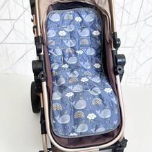 Alfombrilla antideslizante para cochecito de bebé con estampado artístico abstracto, forro de cochecito cómodo y ajuste universal para silla de coche y portabebés - Multicolor - Ver 6