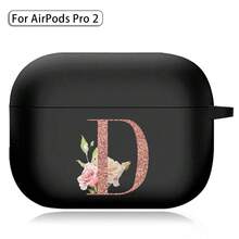 Earphone Case For Airpods (1st / 2nd / 3/4rd Generation) / Airpods Pro /Pro 2 Printed Gold Letters Soft Silicone Wireless BT Headphones Charging Box Protective Cover