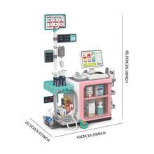 48pcs Kids' Cash Register Toy Set - Pharmacy Clinic Counter, Includes Toy Stethoscope, Play Money, Thermometer, Credit Cards, And Medical Tools. Doctor's Uniform,Perfect For Boys And Girls To Role-Play As Pharmacists And Cashiers. Top Choice For Birthday Gifts And Playtime. - Multicolor - View 9