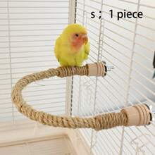 1pc Parrot Toy Climbing Rope, Changeable Shape Cage Perch Toy, Decor For Birdcage, Suitable For Cockatiel, Cockatoo, Parakeet And Other Birds