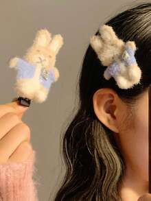 1 Stück süßer Hasen-Design Haarclip für Frauen, Pony-Clip, süßer und frischer Stil geeignet für den täglichen Gebrauch, Partys, Geburtstage, Valentinstag, Familie, Schule, Strand, Arbeit, Pendeln, Urlaub, Geburtstagsgeschenk, Schulanfang, Outdoor-Aktivitäten, Haarstyling