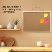 2 Pack Cork Board Bulletin Board 15.7"X 11.81" Inches With Oak Wood Finish Frame For Wall Office Home And School Pins Eye Bolts Gaskets Screws - 棕色 - 查看 7