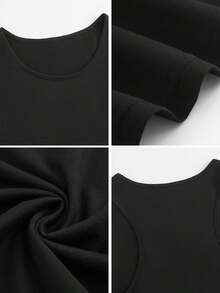 We Are Eagles With Green Glitter Text And Eagle Logo Womens Loose Fit Casual Tank Tops Black Grey White - 黑色 - 查看 4