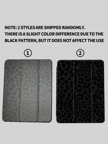 Cheetah,Leopard Print 1pc Black Leopard Print Tablet Protective Case With Pen Slot, Anti-Drop, Support Sleep/Wake, Compatible With Samsung, And IPad - Multicolor - View 8