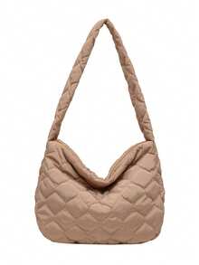 1 pieza Bolso de hombro plisado tipo nube para mujer, bolso cruzado casual de gran capacidad, diseño de otoño/invierno 2025