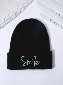 1pc Customized Personalized Embroidered Knit Beanie Hat, Can Customize Text, Solid Color Elastic Warm Knit Hat With Customizable Logo, Suitable For Daily Outdoor Autumn/Winter Fashion, Multiple Colors Available, Cute & Simple Unisex Fashion Hat, Casual Customized Gift, Personalized Gift For Friends & Family, Essential Warm Hat For Autumn/Winter, Winter Fashion, Christmas Gift, Suitable For Men & Women, Customized Hat, Streetwear Casual Fashion - Multicolor - View 9