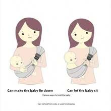 1pc Infant Carrier Wrap, Easy Front & Back Carry Design, Breathable Multi-Function Baby Carrier