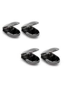 4pcs Classic Smooth Single Tooth Hip Hop Grillz Set, Adjustable Unisex Party Stage Props