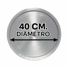 Charola para pizza 40cm - Plateado - Ver 1