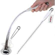 Upgraded Sink Drain Overflow Cleaning Brush, 23.6" Sewer Drain Brush, Bendable Long Pipe Cleaners, Household Sewer Hair Catcher With Cleaning Forceps