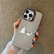 Funda antideslizante para teléfono con diseño de fantasma y cachorro de Halloween. Compatible con phone 15/Plus/Pro/Pro, 14/Plus/Pro/Pro, 13/Pro/Pro, 12/Pro/Pro, 11/Pro/Pro. Elegante y duradera. - Negro - Ver 11