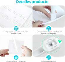 Deflector de aire acondicionado,Versión mejor Deflector de aire acondicionado ajustable,Golpe antidirecto,Dise?o poroso,Cubierta protectora de retráctil,Apto todas las estaciones - negro - Ver 3