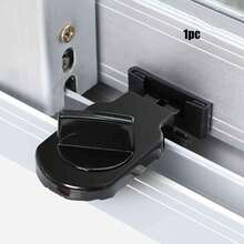 铝合金推拉门窗锁，重型铝制安全锁，可调节推拉门窗防盗锁楔，加强防盗，家庭保护限制器，可调节推拉门窗防盗锁插头，推拉门固定夹，推拉门锁，具有防夹、防盗、防坠落功能和锁，用于家庭安全