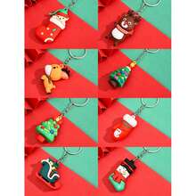 2pcs Christmas Keychain Pendants, Small Gift Christmas Presents, Backpack Decorations, Christmas Gifts, Holiday Gifts(Styles In The Picture Will Be Shipped At Random)(Micro String Color, Dyeing Is A Normal Situation)